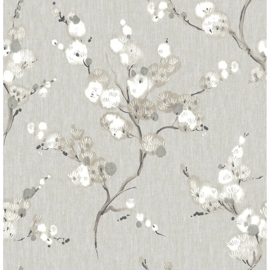 NuWallpaper Gray Mirei Peel & Stick Wallpaper